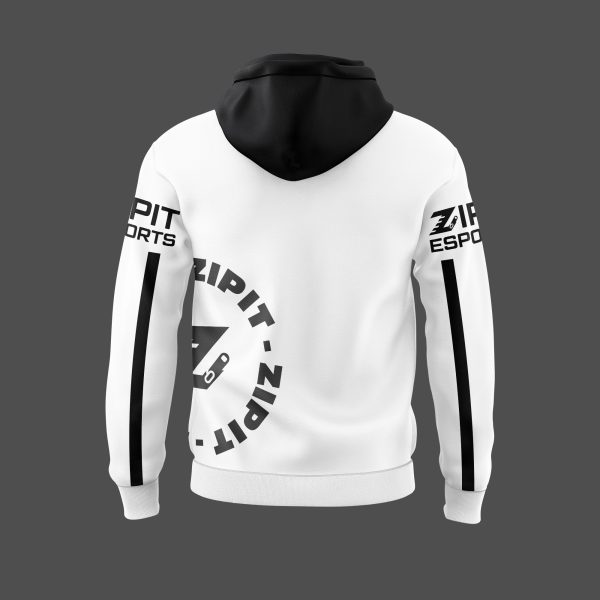 Zip It Esports White Hoodie - Image 2