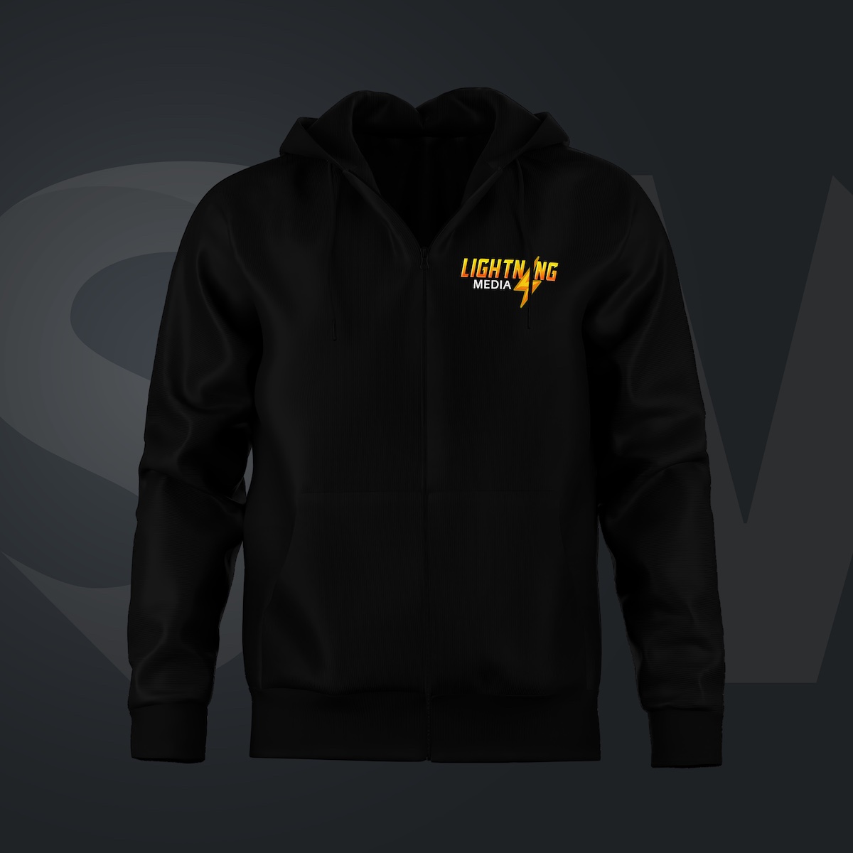 Lightning Media - Casual Zip Hoodie