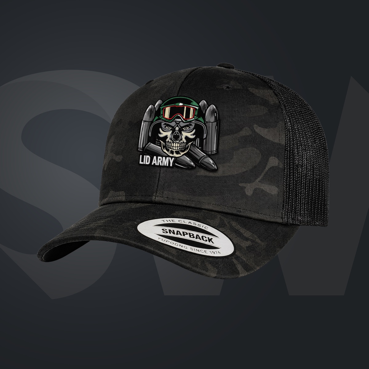 Lid Army - Black Multicam Trucker Cap