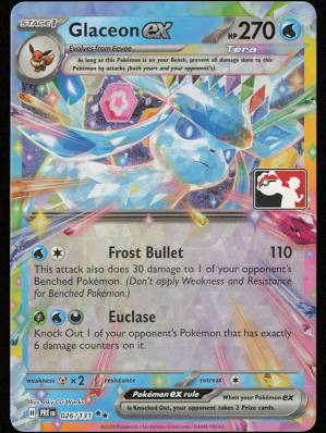 Glaceon ex (PRE 026) Prismatic Evolutions - Stamped - NM