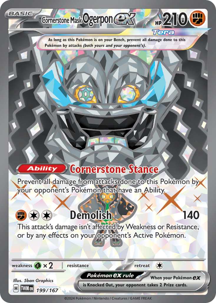 Cornerstone Mask Ogerpon ex - Twilight Masquerade - #199