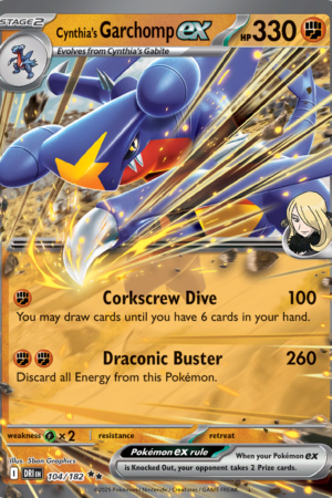 Cynthia's Garchomp ex - Destined Rivals - #104