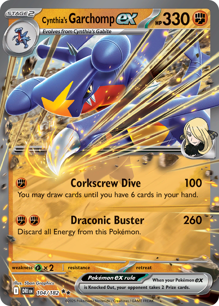 Cynthia's Garchomp ex - Destined Rivals - #104