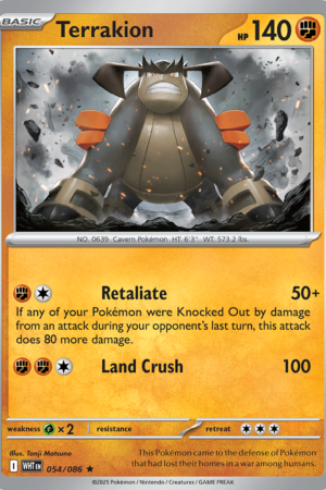 Terrakion - White Flare - #54 - Pokeball