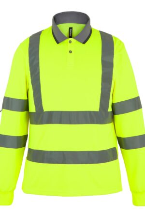 Hi-vis Pro contract long-sleeve polo — RG495